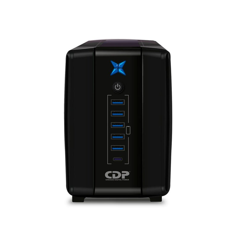 No-Break 750VA/375W UPS Interactiva AVR 8 Salidas 300 Julios 120 Vac R-UPR758