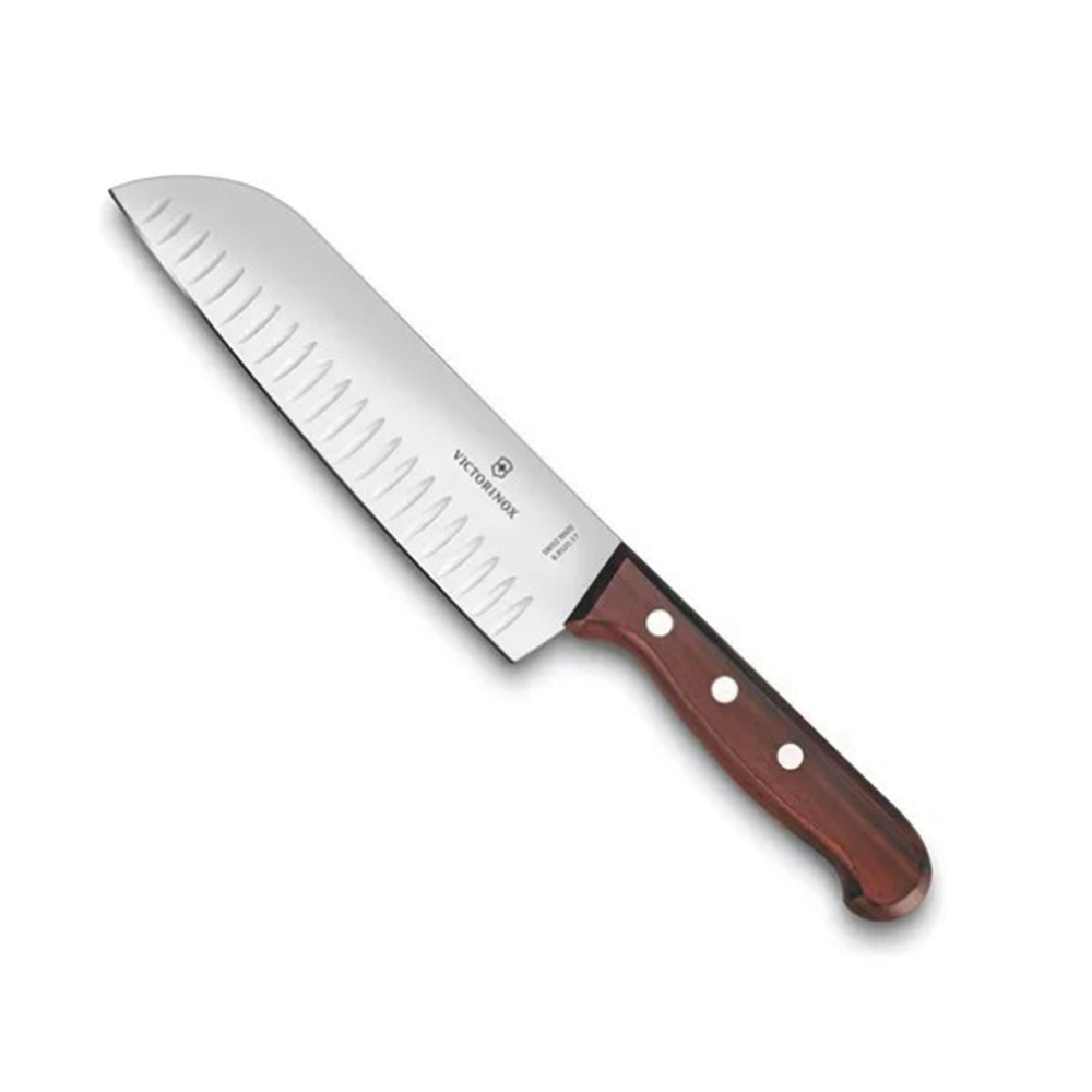 Cuchillo Santoku Wood de 17 cm Filo con Alvéolos Estilo Japonés 6.8520.17G - SILYMX