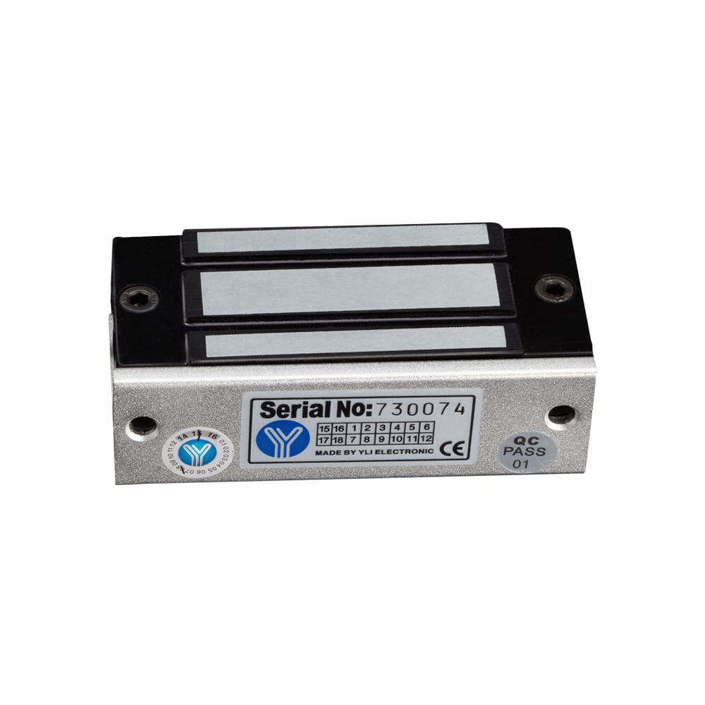 Cerradura Magnética para Control de Acceso Fuerza de Sujeción 60 Kg o 120 Lb 12 VDC Para puertas de madera vidrio y metálicas Uso interior Compatible con Soporte MBK70Z YM-60 - SILYMX