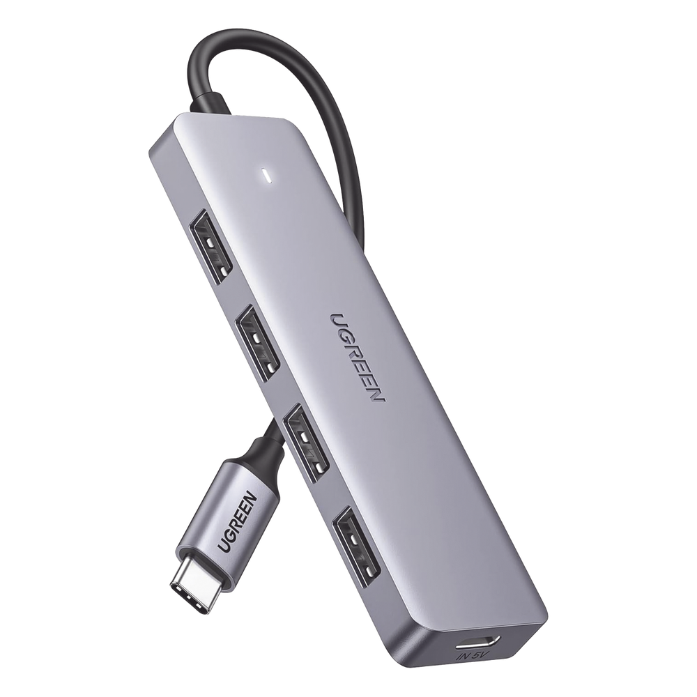 Hub USB-C a 4 Puertos USB-A 3.0 5Gbps OTG Cable 15cm Puerto DC 5V UGREEN 70336 - Imagen 1