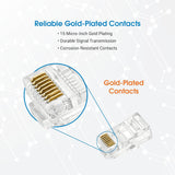 Plugs RJ45 Cat6 Multifilar INTELLINET 502344 100 Piezas Oro 15 Micras UTP 502344 - SILYMX