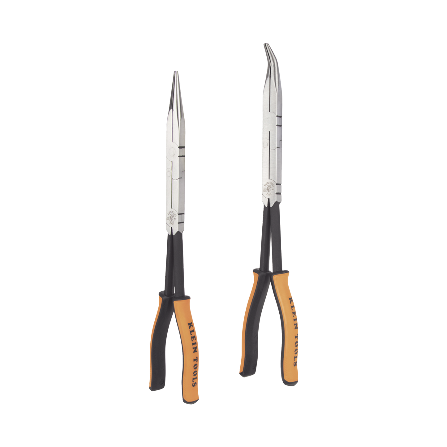 Juego de 2 Pinzas de Punta Doblada y Punta de Aguja de Gran Alcance 33 cm KLEIN TOOLS 71402 - SILYMX