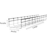 Charola Tipo Malla 33/150 mm Acabado Electro Zinc Hasta 79 Cables Cat6 Tramo de 3 Metros MG-50-422EZ - SILYMX
