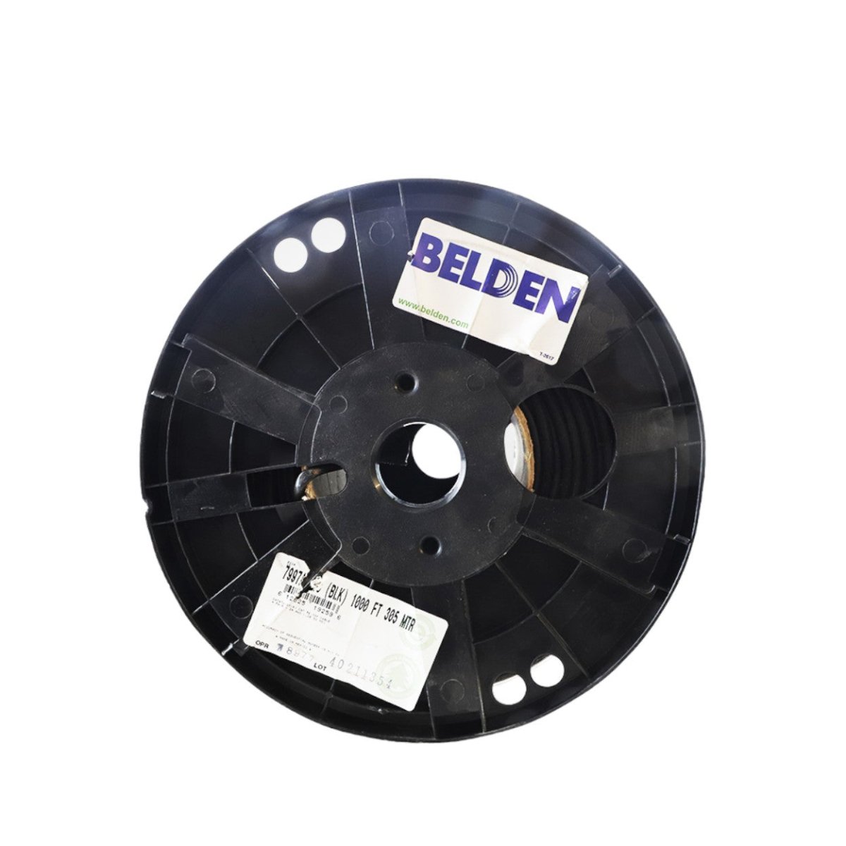 Bobina de Cable Belden Cat5e UTP Planta Externa de 4 Pares 305 Metros Negro 7997A 0101000 - SILYMX