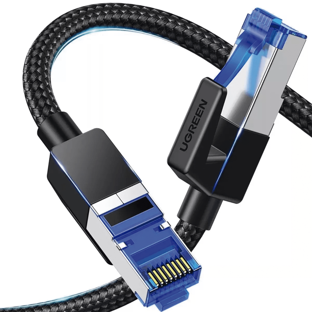 Cable Ethernet Cat8 Class AF/FTP Redondo con Malla de Nylon 2 Metros UGREEN 80431 - SILYMX