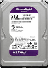 Disco Duro Wetern Digital PURPLE de 2TB 3 AÑOS DE GARANTÍA Para Videovigilancia 5400 RPM WD23PURZ - SILYMX