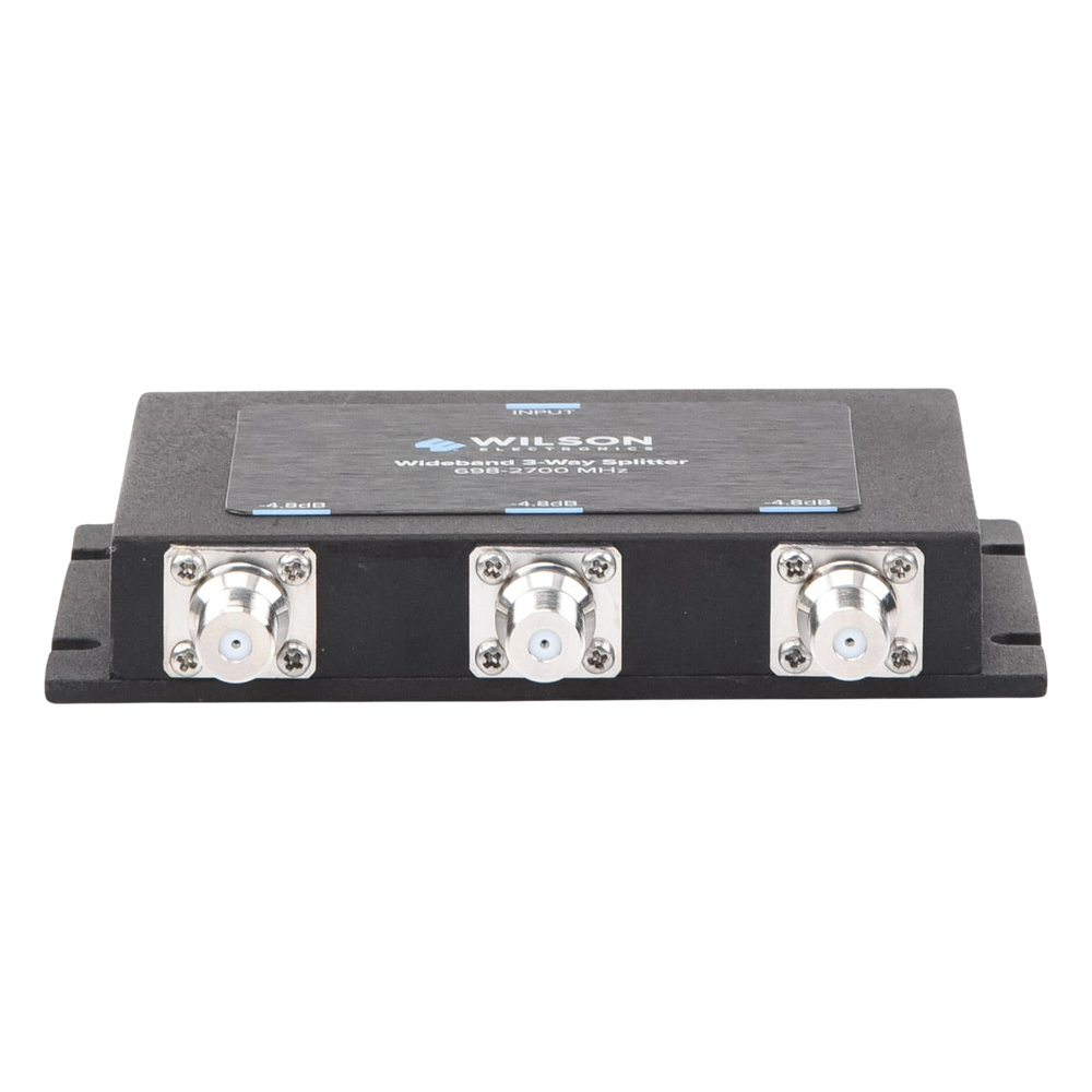 Divisor de potencia de 3 vías para la distribución de señal a tres antenas de servicio | 4.8 dB de pérdida por puerto | Conectores F hembra WILSONPRO / WEBOOST - Imagen 3
