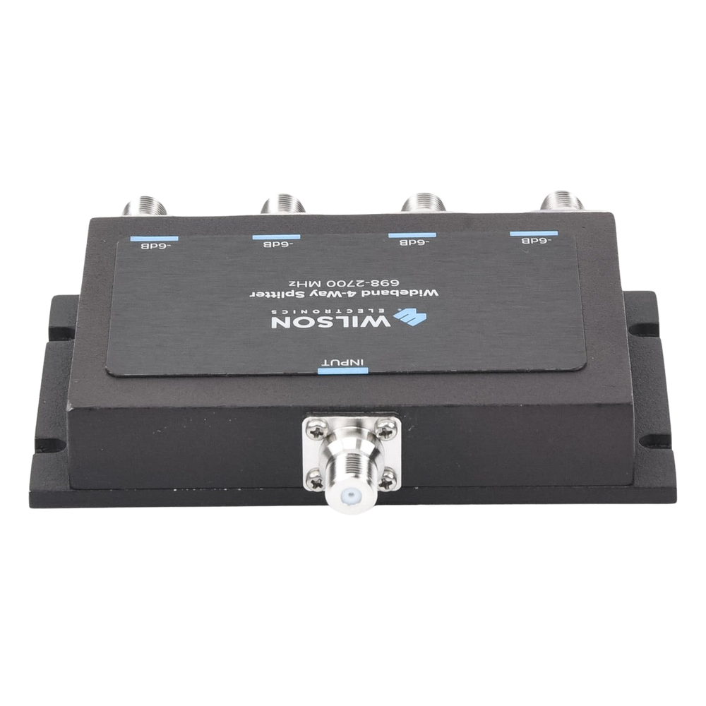 Divisor de potencia de 4 vías para la distribución de señal a dos antenas de servicio | 6 dB de pérdida por puerto | Conectores F hembra WILSONPRO / WEBOOST - Imagen 3