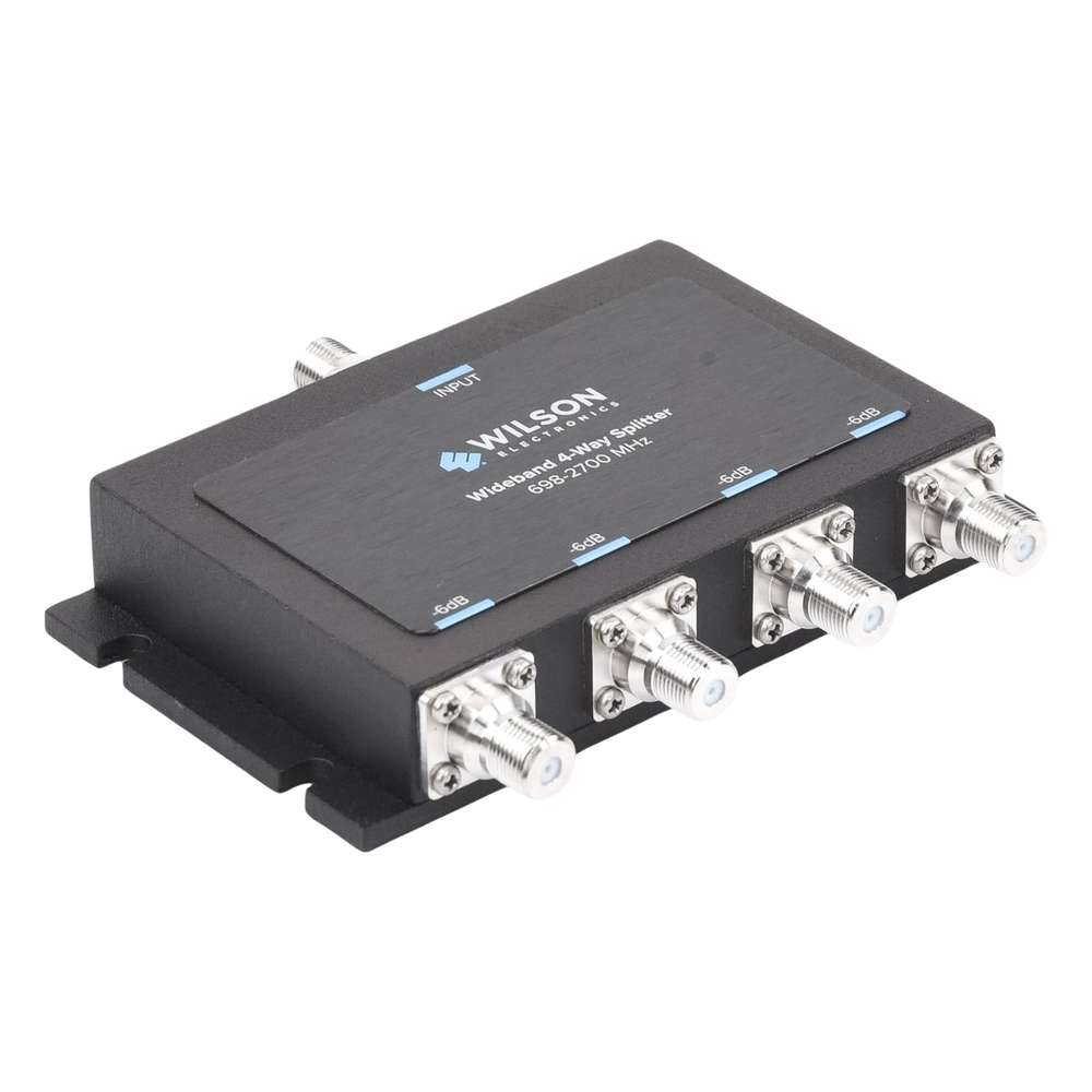 Divisor de potencia de 4 vías para la distribución de señal a dos antenas de servicio | 6 dB de pérdida por puerto | Conectores F hembra WILSONPRO / WEBOOST - Imagen 4