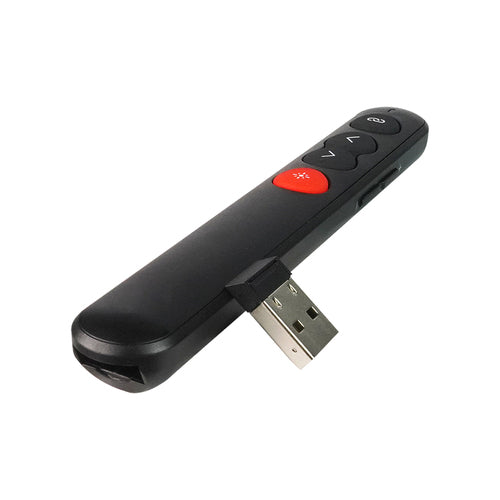 Presentador Láser Vorago LASP-305 | 30 m Alcance, Láser Rojo, RF 2.4G, USB, Compatible Windows/Mac/Linux