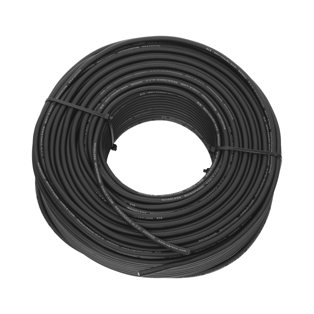 Cable para Micrófono de 100 Metros Compatible con Conectores XLR, 6.5 mm, 3.5 mm y RCA PVC Marcado por Metro Alta Fidelidad Núcleo de Cobre Puro 90304 - SILYMX