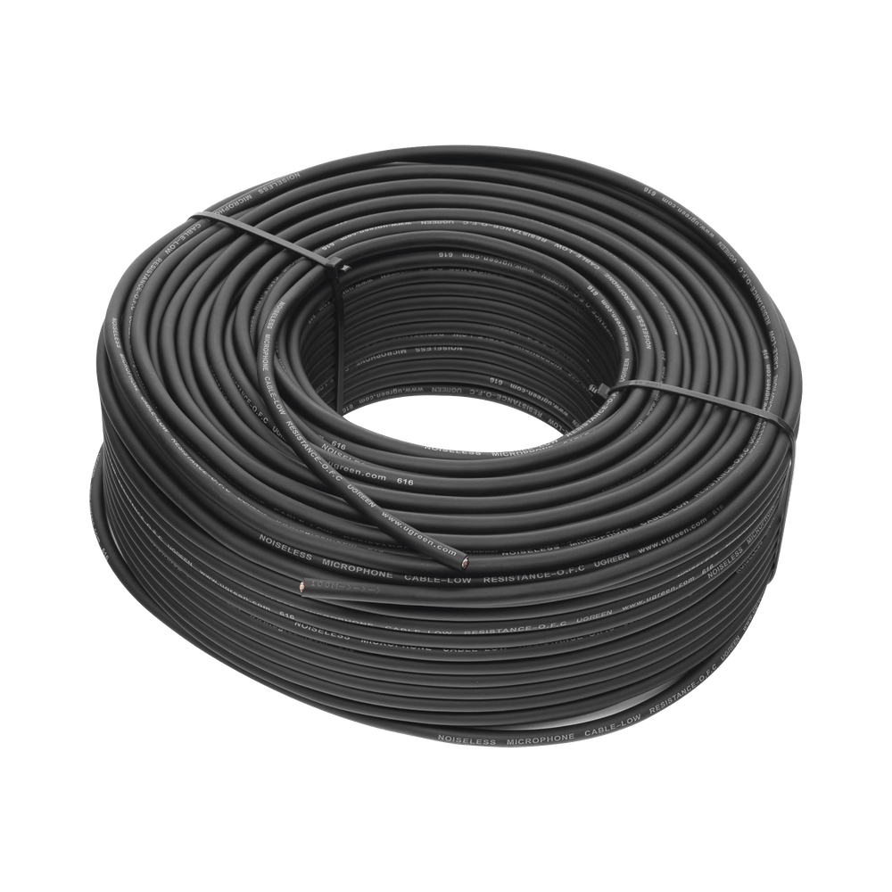 Cable para Micrófono de 100 Metros Compatible con Conectores XLR, 6.5 mm, 3.5 mm y RCA PVC Marcado por Metro Alta Fidelidad Núcleo de Cobre Puro 90304 - SILYMX