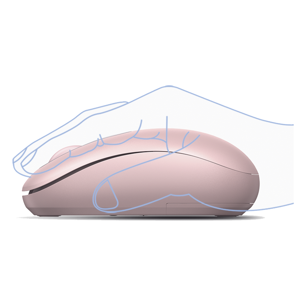 Mouse Inalámbrico Silencioso 2.4 GHz 10 m 2400 DPI 3 Botones Dusty Pink UGREEN 90686 - Imagen 3