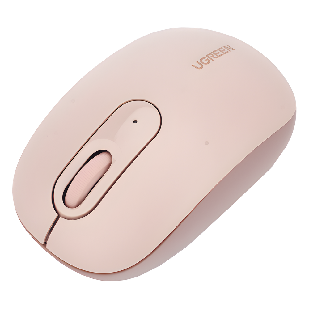 Mouse Inalámbrico Silencioso 2.4 GHz 10 m 2400 DPI 3 Botones Dusty Pink UGREEN 90686 - Imagen 4