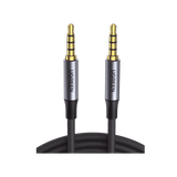 Cable Auxiliar de 3.5mm Cable Audio Estéreo Núcleo de Alambre de Cobre Esmaltado Carcasa de Aluminio Azul + Nylon Trenzado Soporta Micrófono 5 Metros  90788 - SILYMX