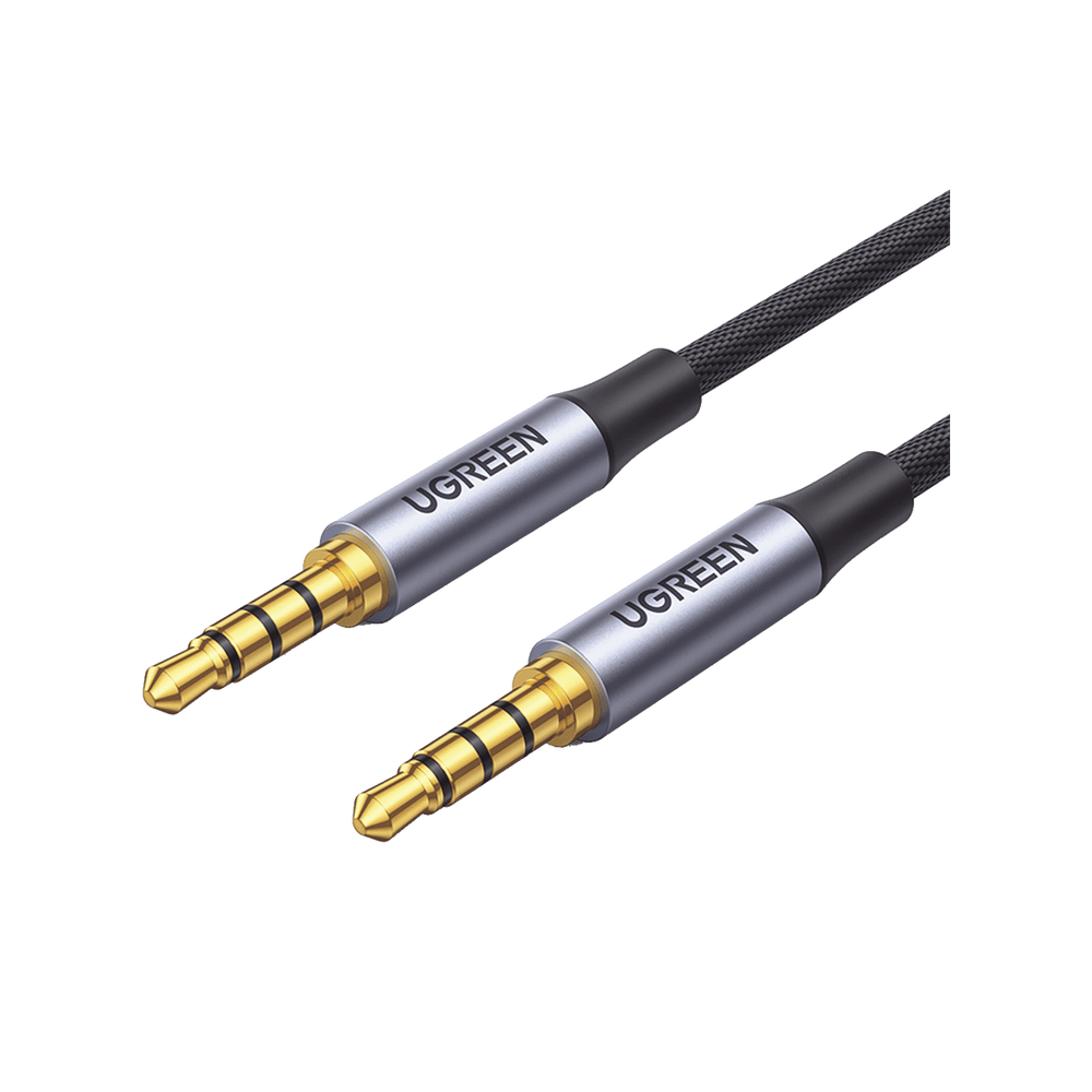 Cable Auxiliar de 3.5mm Cable Audio Estéreo Núcleo de Alambre de Cobre Esmaltado Carcasa de Aluminio Azul + Nylon Trenzado Soporta Micrófono 5 Metros  90788 - SILYMX