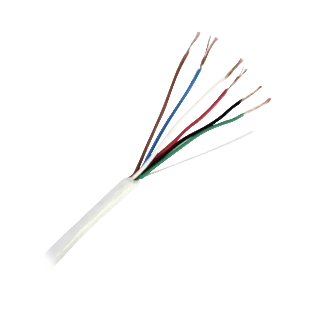 Bobina de Cable VIAKON de 152 Metros de 6 x 20 AWG BLINDADO Color BLANCO Aplicaciones en Control de Acceso, Audio e Instrumentación 92-62 - SILYMX