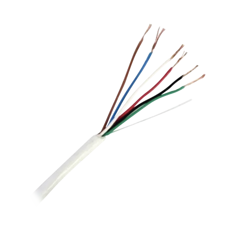 Bobina de Cable VIAKON de 152 Metros de 6 x 20 AWG BLINDADO Color BLANCO Aplicaciones en Control de Acceso, Audio e Instrumentación 92-62 - SILYMX