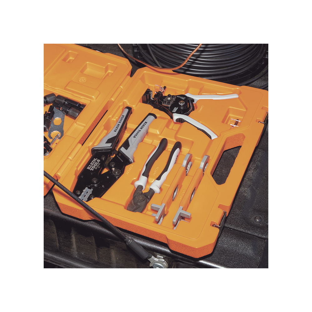 Juego de Herramientas de Conexión Fotovoltaica Solar 6 Piezas: Estuche 2 Llaves Aisladas MC4 Cortador 1/0 AWG Al Pelacables 6-12 AWG Sólido y 8-14 AWG Trenzado Ponchadora MC4T 10-14 AWG92919S - SILYMX