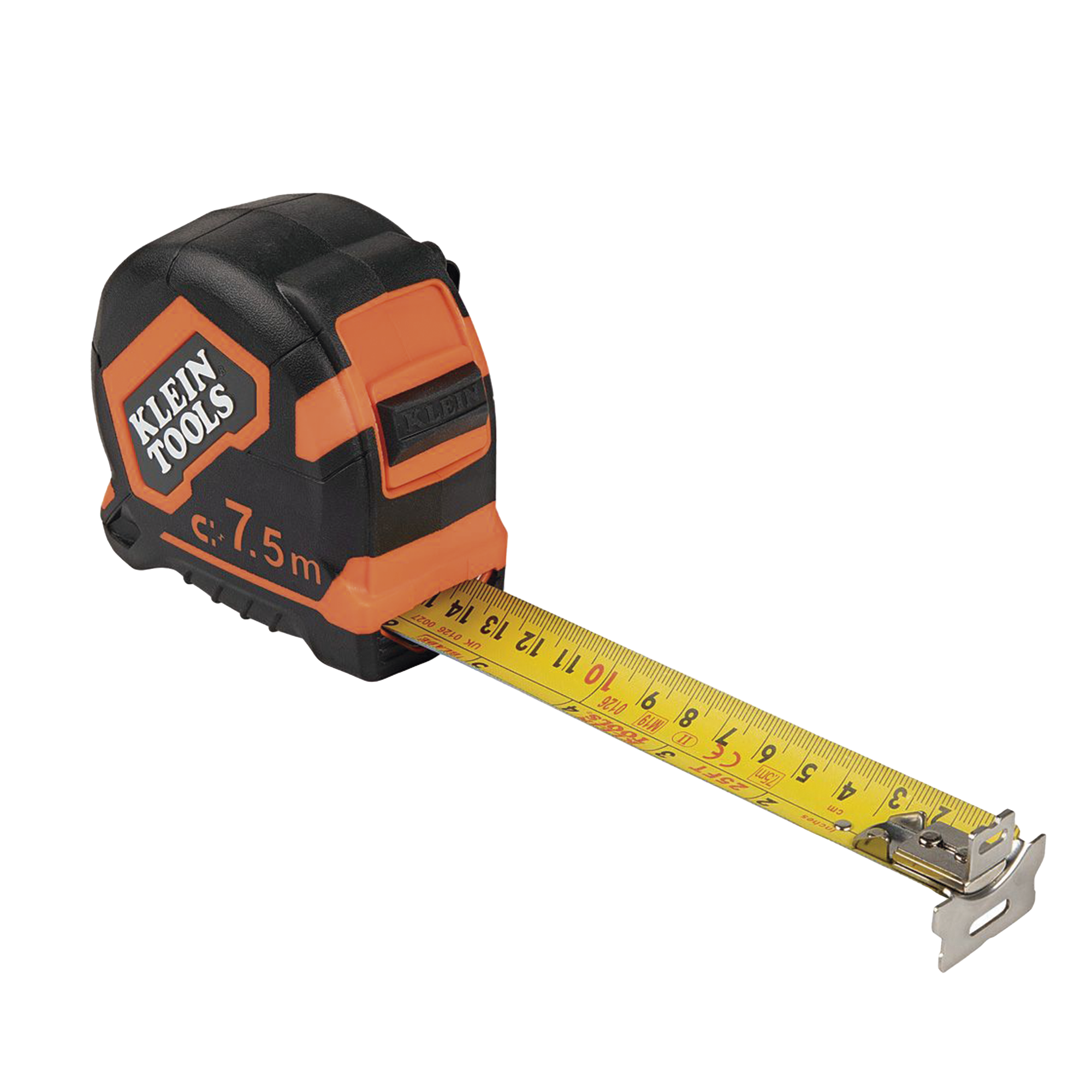 Flexómetro (Cinta de Medir) de 7.5 m con Gancho doble Magnético. Graduada por Ambos Lados y Freno de Alta Velocidad. De Uso Rudo KLEIN TOOLS 9375 - SILYMX