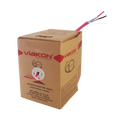 Bobina Cable Blindado 2x12 AWG 305m (1001ft) FPLR Rojo Incendios Viakon 9404