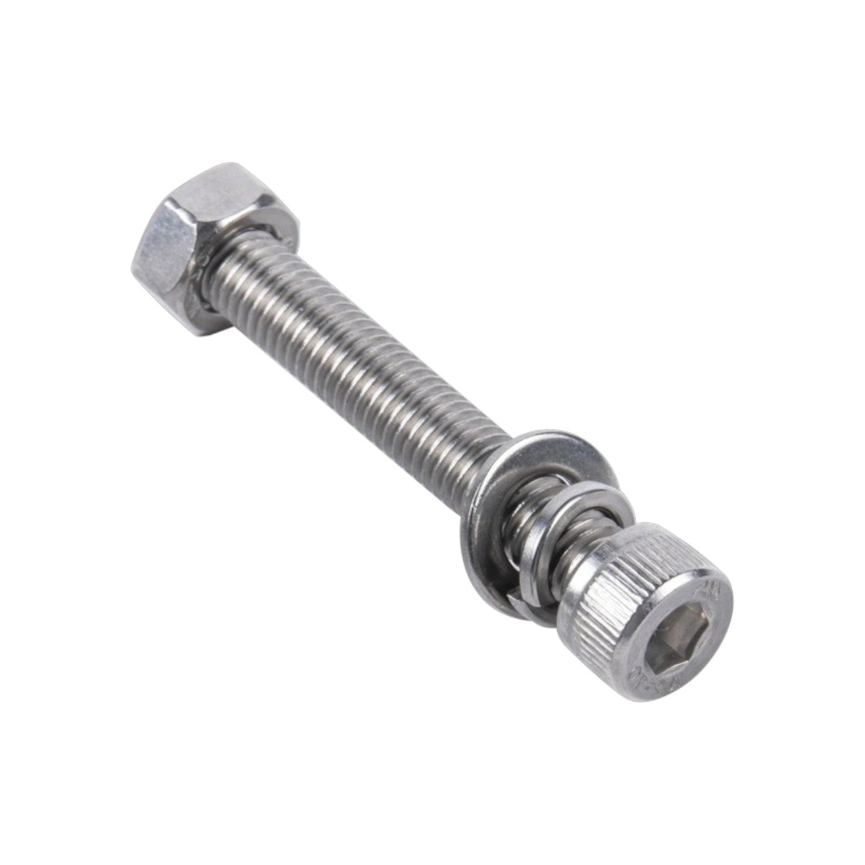 1 Tornillo Allen Milimétrico de Acero Inoxidable 1 Pza Con 1 Tuerca 1 Arandela de Presión y 1 Plana 950-5080-254 - SILYMX