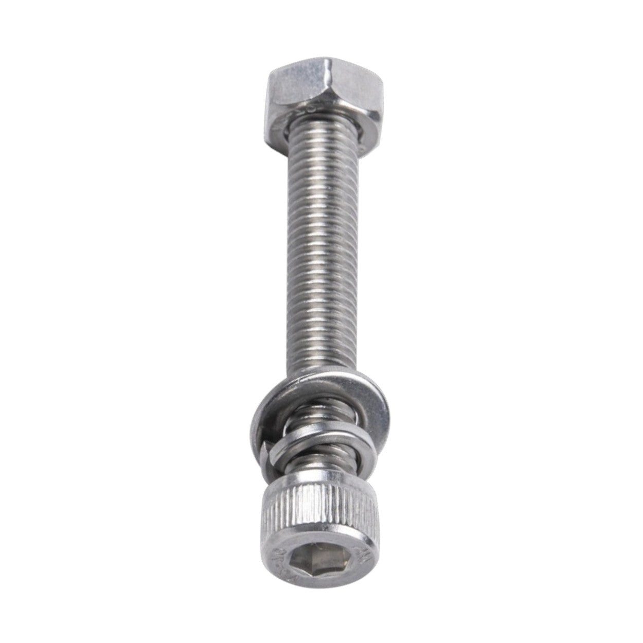 1 Tornillo Allen Milimétrico de Acero Inoxidable 1 Pza Con 1 Tuerca 1 Arandela de Presión y 1 Plana 950-5080-254 - SILYMX