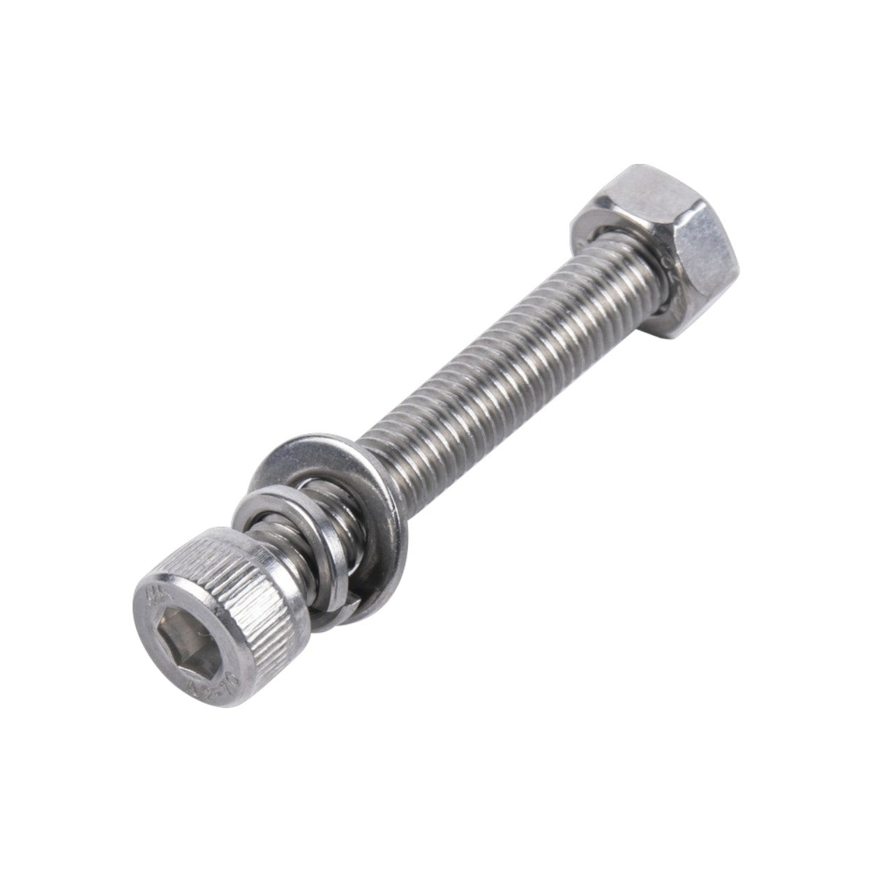 Tornillo Allen Milimétrico de Acero Inoxidable 1.25 x 35 Con 1 Tuerca 1 Arandela de Presión y 1 Plana 1 Arandela de Presión y 1 Plana 950-5080-354 - SILYMX