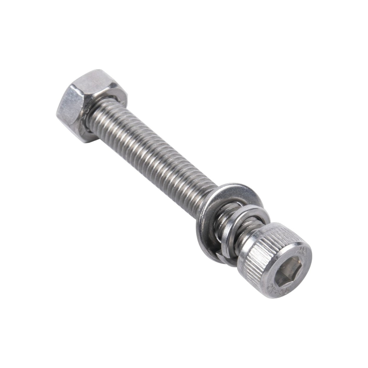 Tornillo Allen Milimétrico de Acero Inoxidable 1.25 x 35 Con 1 Tuerca 1 Arandela de Presión y 1 Plana 1 Arandela de Presión y 1 Plana 950-5080-354 - SILYMX