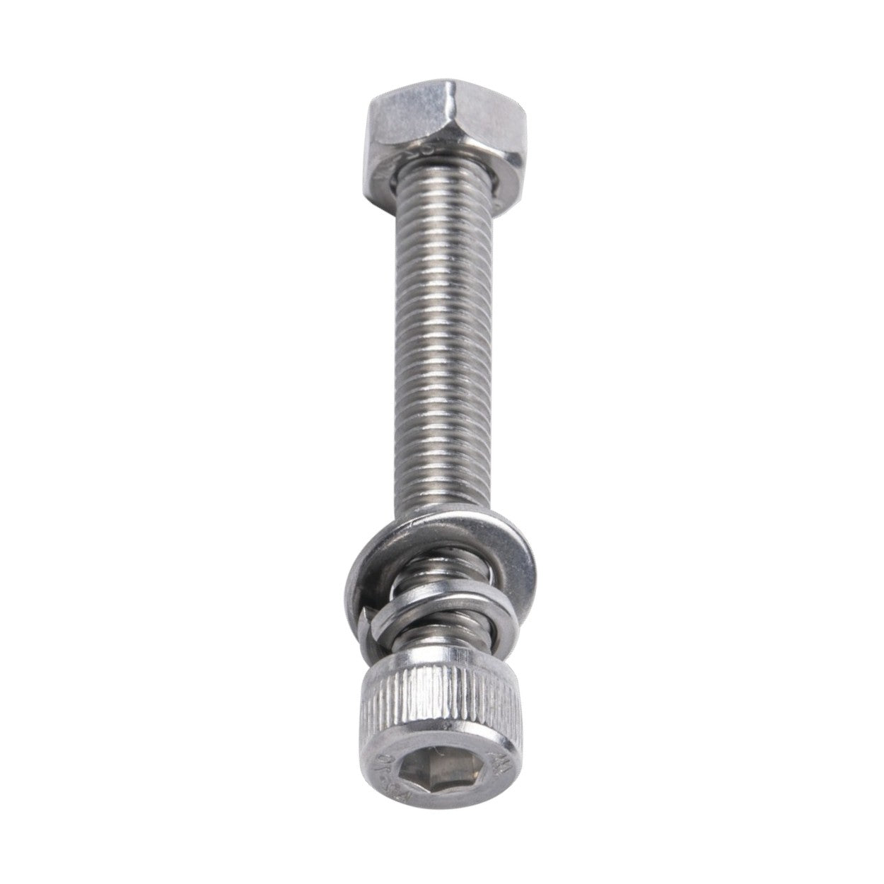 Tornillo Allen Milimétrico de Acero Inoxidable 1.25 x 35 Con 1 Tuerca 1 Arandela de Presión y 1 Plana 1 Arandela de Presión y 1 Plana 950-5080-354 - SILYMX