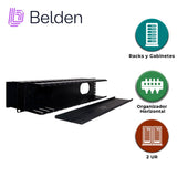 Belden Organizador Horizontal Doble 2UR Negro 9512-1902-FR - Imagen 1