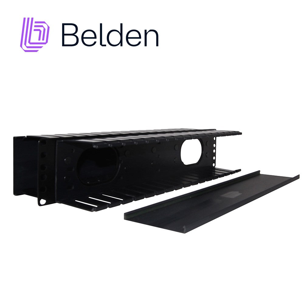 Belden Organizador Horizontal Doble 2UR Negro 9512-1902-FR - Imagen 2