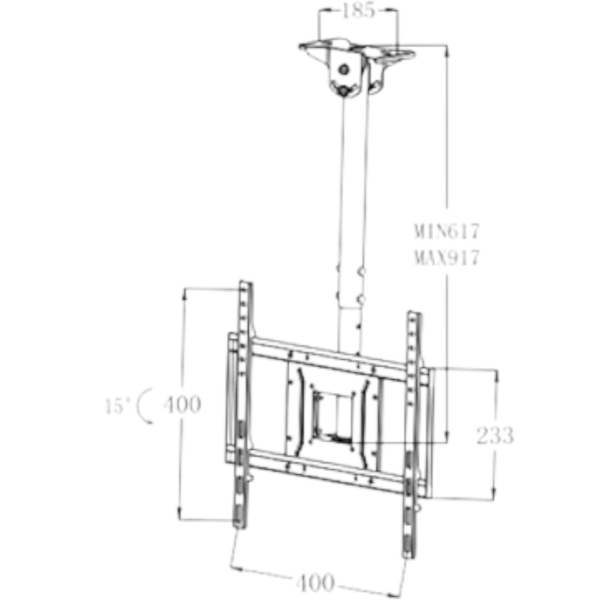 Montaje de Techo Universal para Monitores de 23 a 47 in EPB40FP - SILYMX