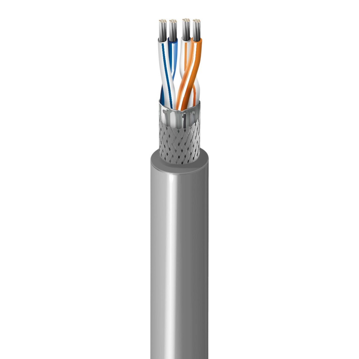 Cable BELDEN RS-485 2 Pares 24 AWG · Blindaje Beldfoil + Trenza · Chaqueta PVC CM 9842 0601000 - SILYMX