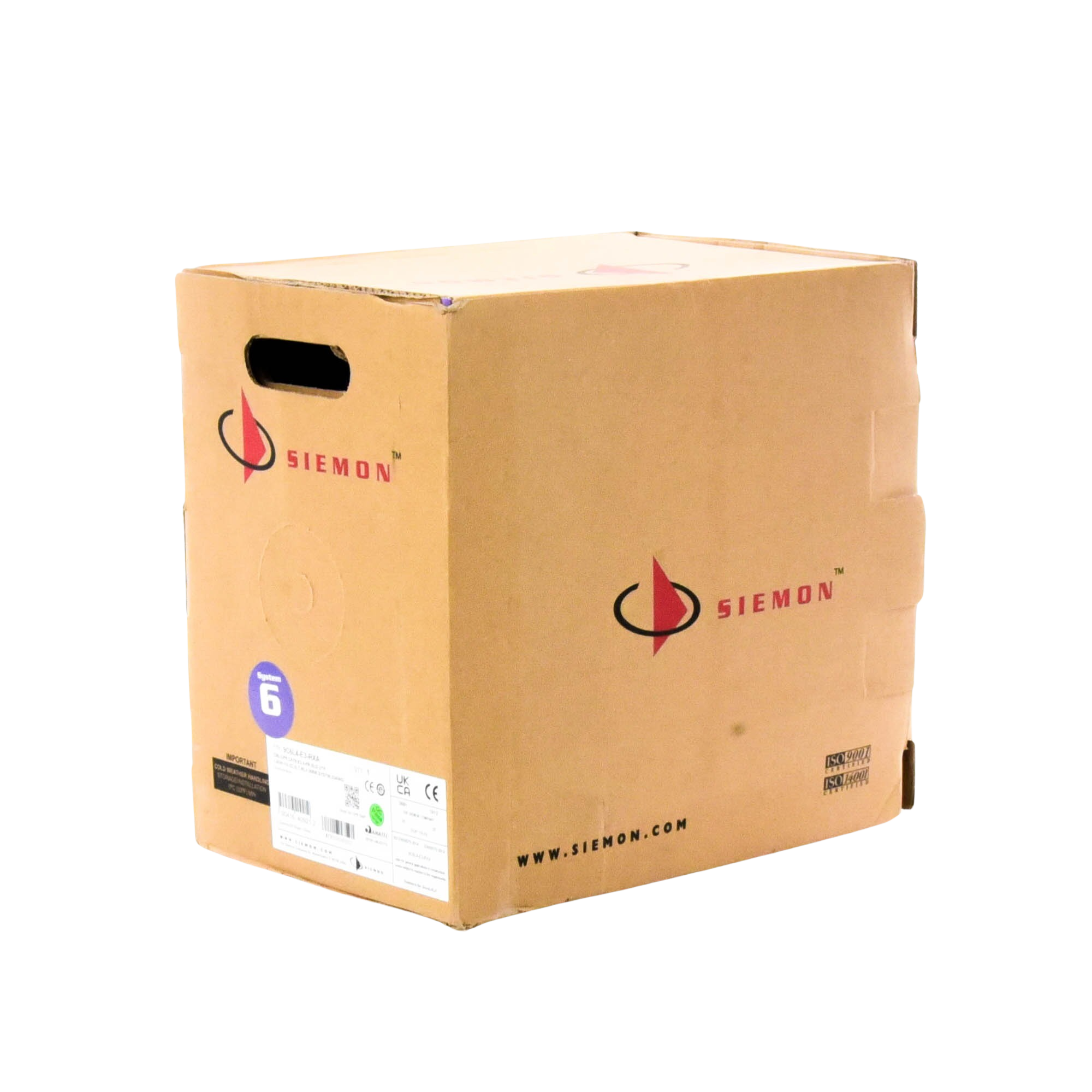 Bobina de Cable UTP Reelex, de 4 pares, Alto Desempeño Cat6, LS0H (Bajo humo, cero halógenos), Color Violeta, 23 AWG, 305m SIEMON - Imagen 1