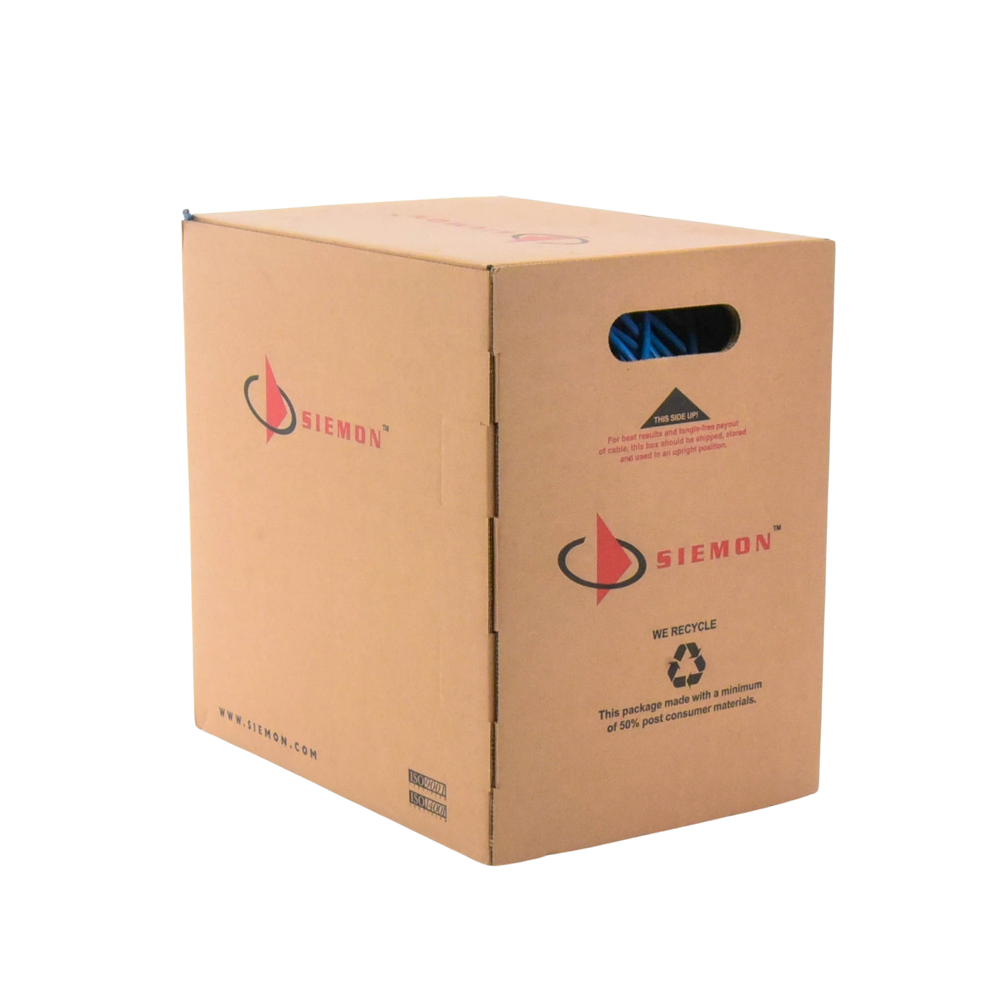 Bobina de Cable UTP Reelex, de 4 pares, Alto Desempeño Cat6, PVC (CM), Color Azul, 23 AWG, 305m SIEMON - Imagen 2