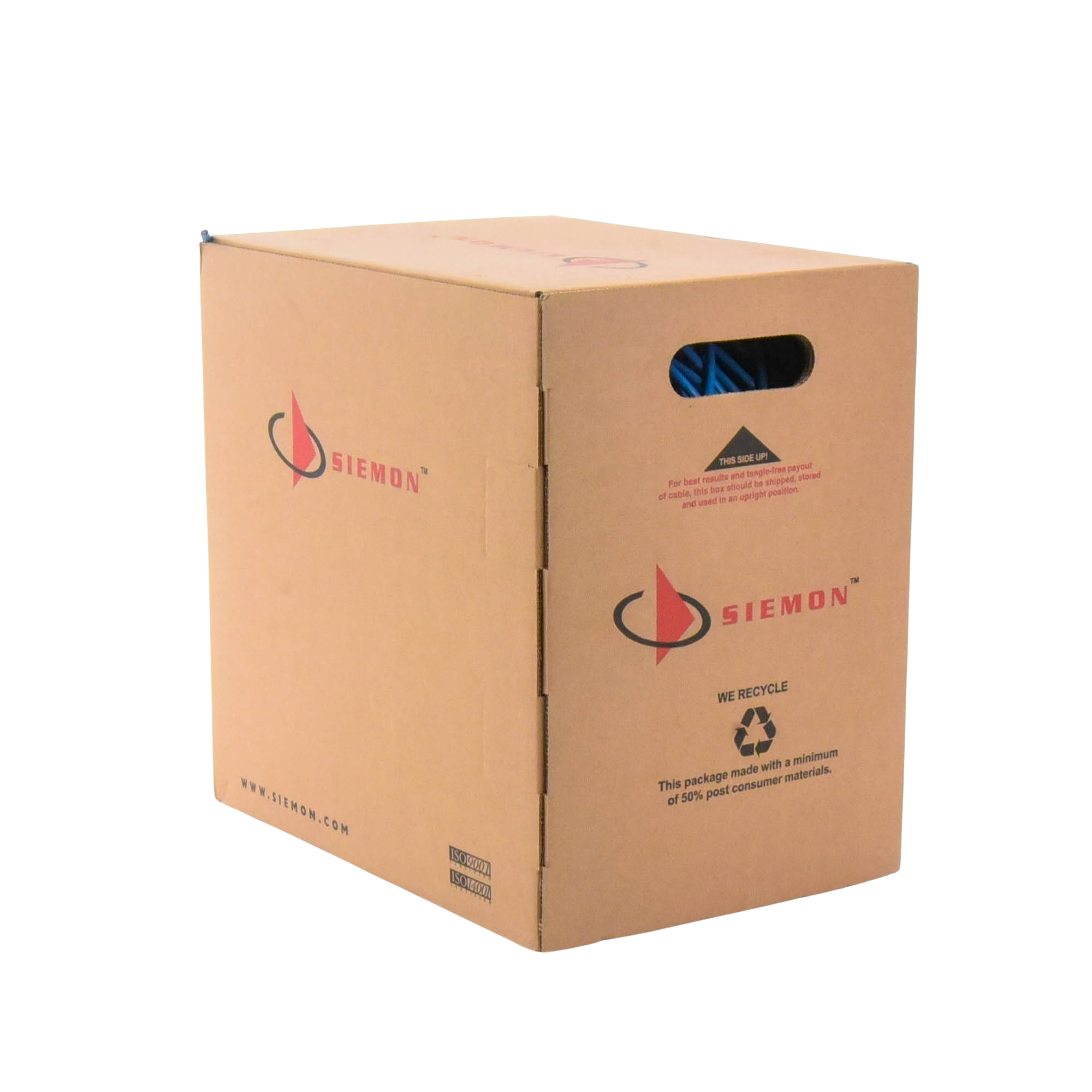 Bobina de Cable UTP Reelex, de 4 pares, Alto Desempeño Cat6, PVC (CM), Color Azul, 23 AWG, 305m SIEMON - Imagen 2