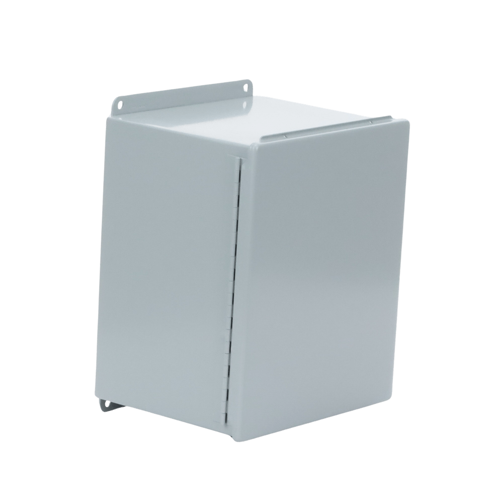 Gabinete de Bisagra Continua NEMA 12 IP66 de Uso en Intemperie 305x254x203 mm De Acero Color Gris - SILYMX