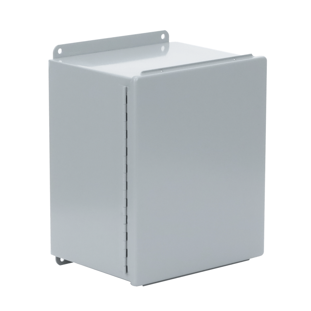 Gabinete de Bisagra Continua NEMA 12 IP66 de Uso en Intemperie 305x254x203 mm De Acero Color Gris - SILYMX