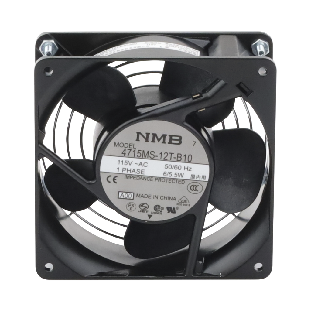 Ventilador Axial Compacto, de 4 Pulgadas, 49 CFM, 115 Vca, De Acero, Color Negro HOFFMAN A4AXFNGQ - SILYMX