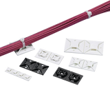 Sujetador Para Cable De 4 Vías Con Adhesivo 25.4 X 25.4Mm (1In X 1In) Color Blanco 1 Pieza ABM2S-A-C - SILYMX