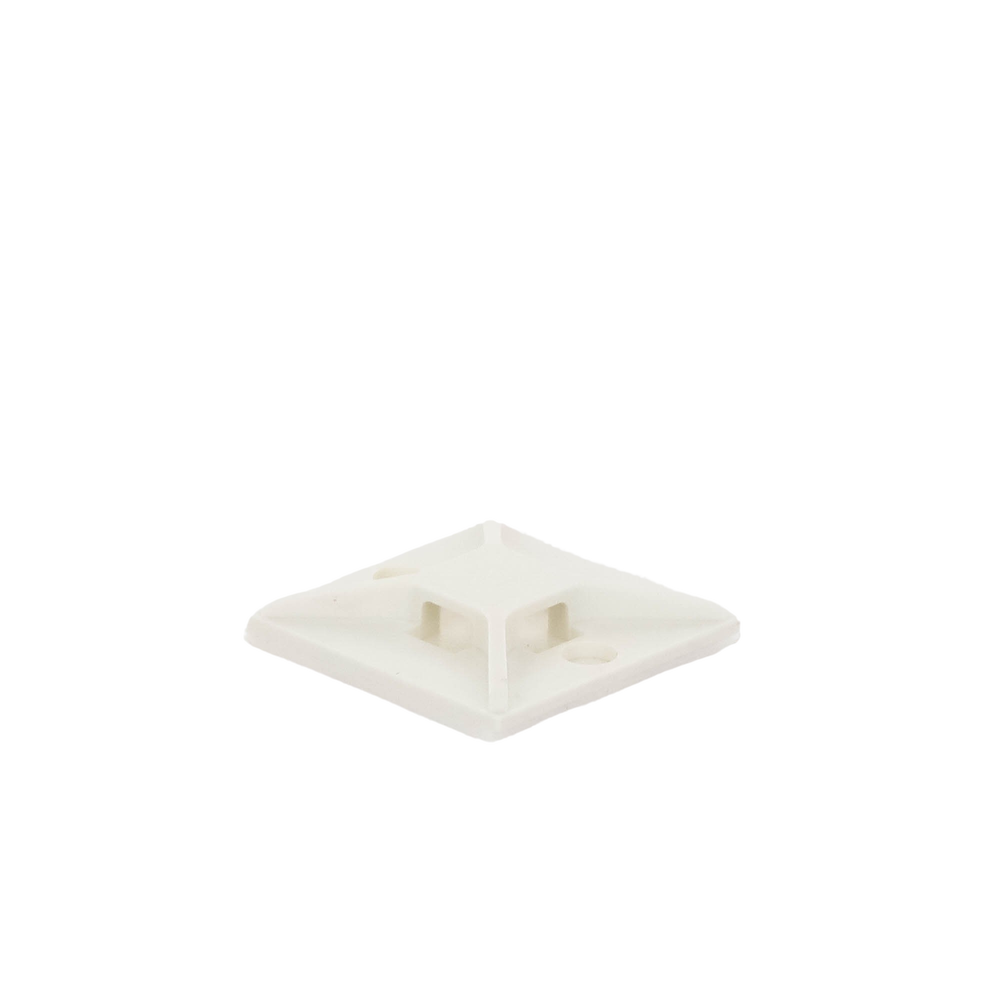 Sujetador Para Cable De 4 Vías Con Adhesivo 25.4 X 25.4Mm (1In X 1In) Color Blanco 1 Pieza ABM2S-A-C - SILYMX