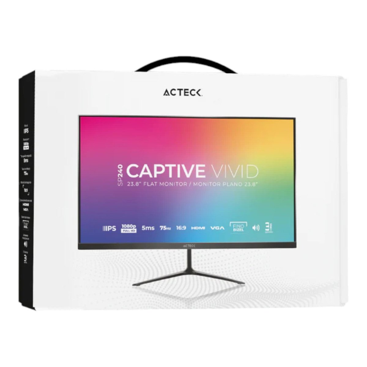 Monitor ACTECK Captive Vivid SP240 23.8 pulgadas 250 cd m1920 x 1080 Pixeles 5-8 ms Negro - SILYMX