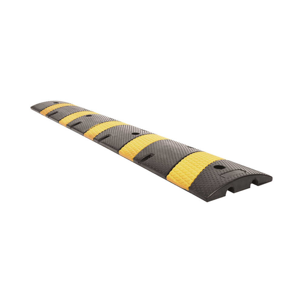 Reductor de Velocidad / Tope 183cm 5 lineas amarillas Hule Reciclado AC-183RV - SILYMX