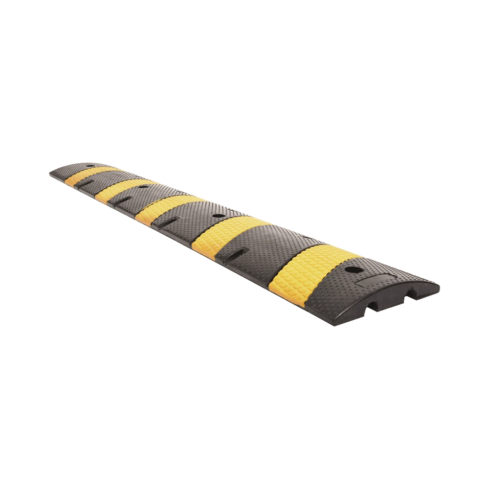 Reductor de Velocidad / Tope 183cm 5 lineas amarillas Hule Reciclado AC-183RV - SILYMX