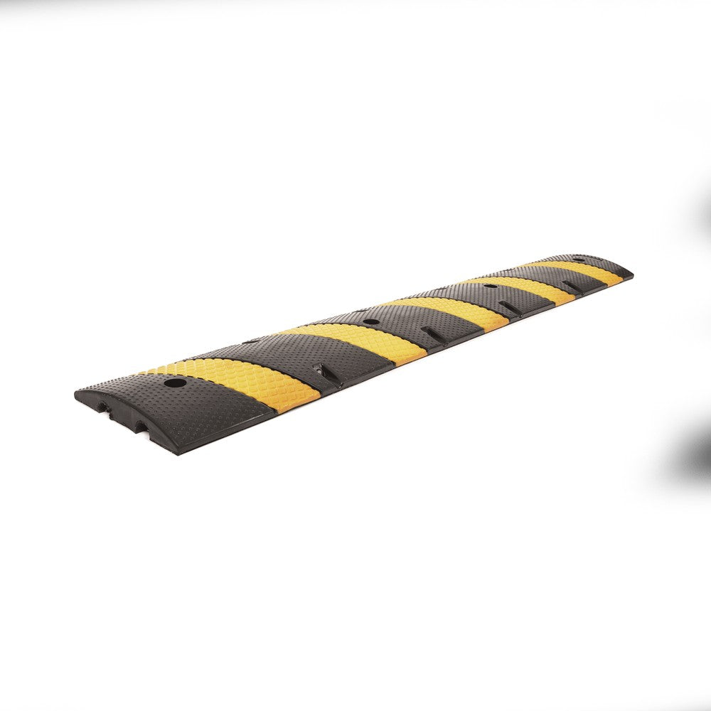 Reductor de Velocidad / Tope 183cm 5 lineas amarillas Hule Reciclado AC-183RV - SILYMX