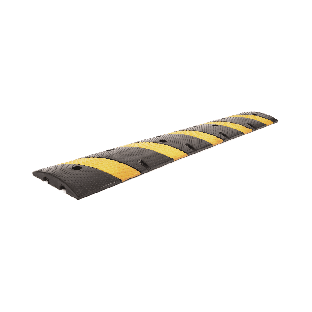 Reductor de Velocidad / Tope 183cm 5 lineas amarillas Hule Reciclado AC-183RV - SILYMX