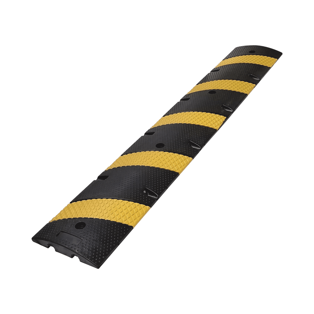 Reductor de Velocidad / Tope 183cm 5 lineas amarillas Hule Reciclado AC-183RV - SILYMX