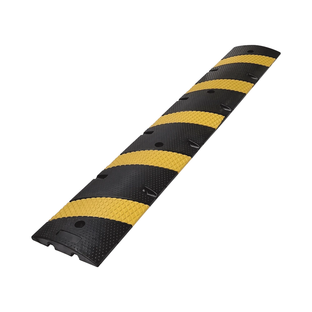 Reductor de Velocidad / Tope 183cm 5 lineas amarillas Hule Reciclado AC-183RV - SILYMX