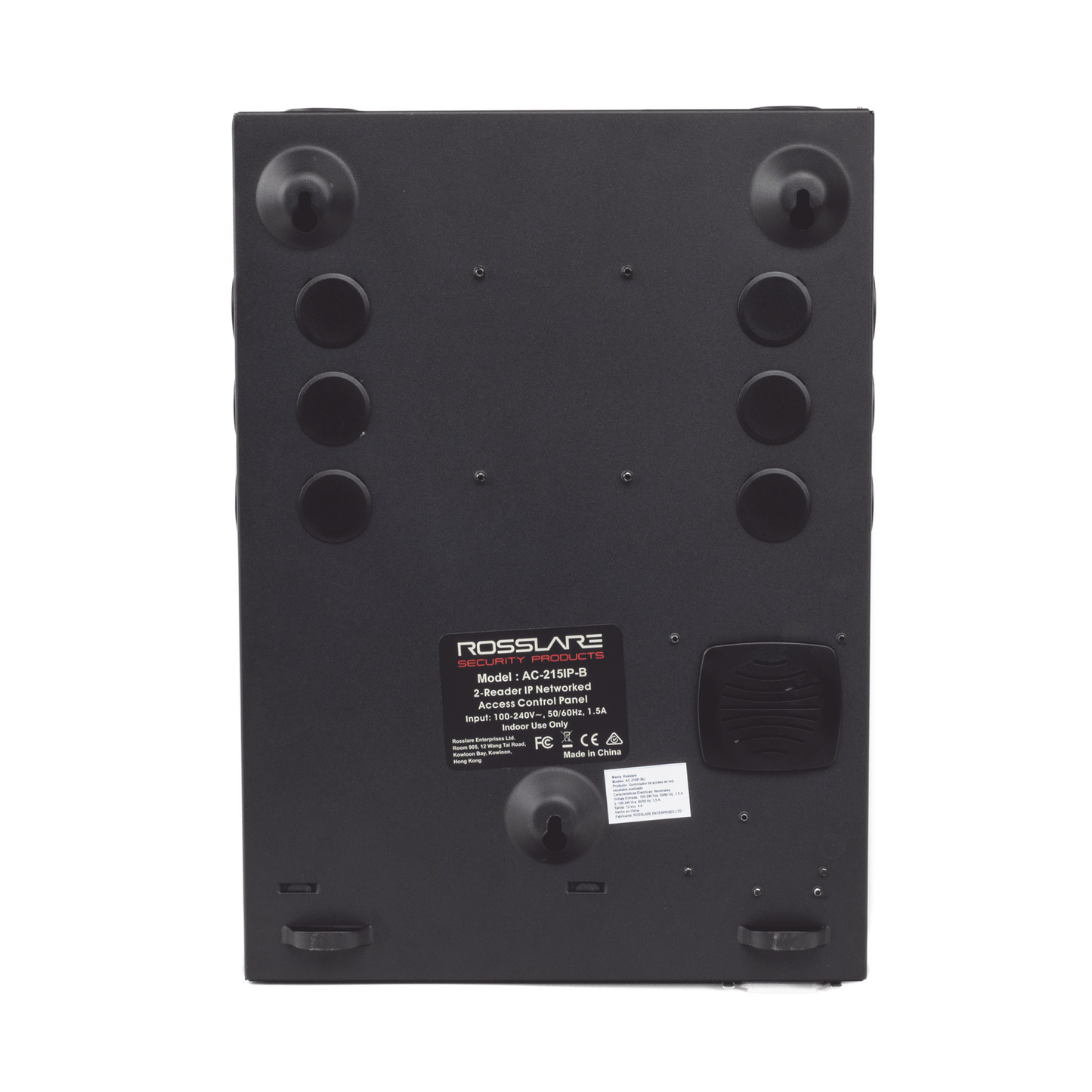Controlador de Acceso para 2 Lectoras 30,000 Tarjetas 20,000 Eventos Incluye Gabinete y Fuente de Alimentación Rosslare AC-215IP-BU